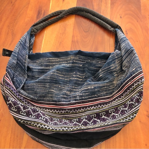 Vintage Multicolored Boho Hippie Festival Baggy Slouchy Roomy Shoulder Bag - Picture 12 of 13